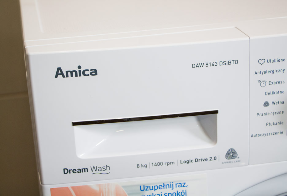 Amica DAW8143DSiBTO - podajnik na detergenty